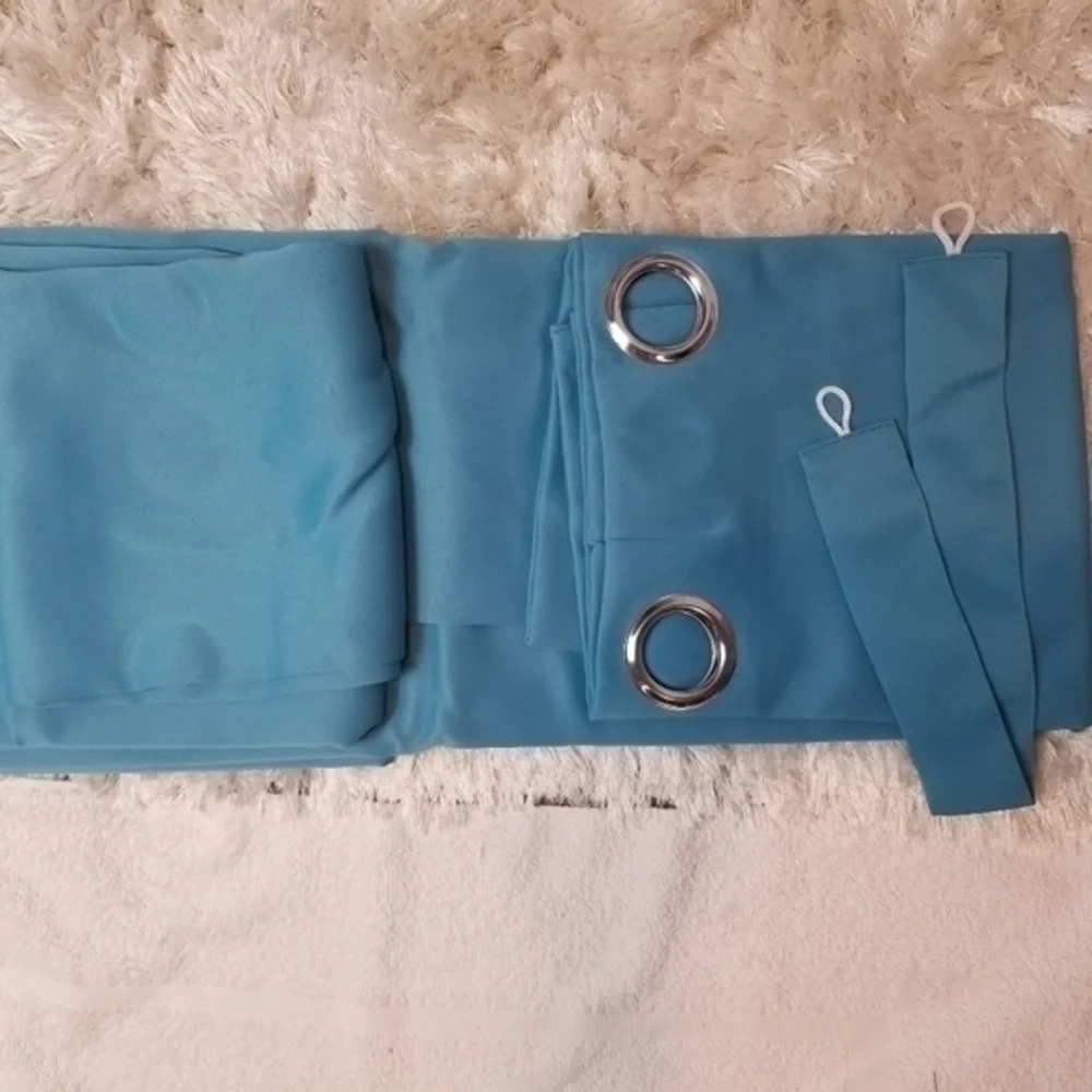 TEAL SOLID BLACKOUT CURTAIN FOR BEDROOM 2 PANELS 52